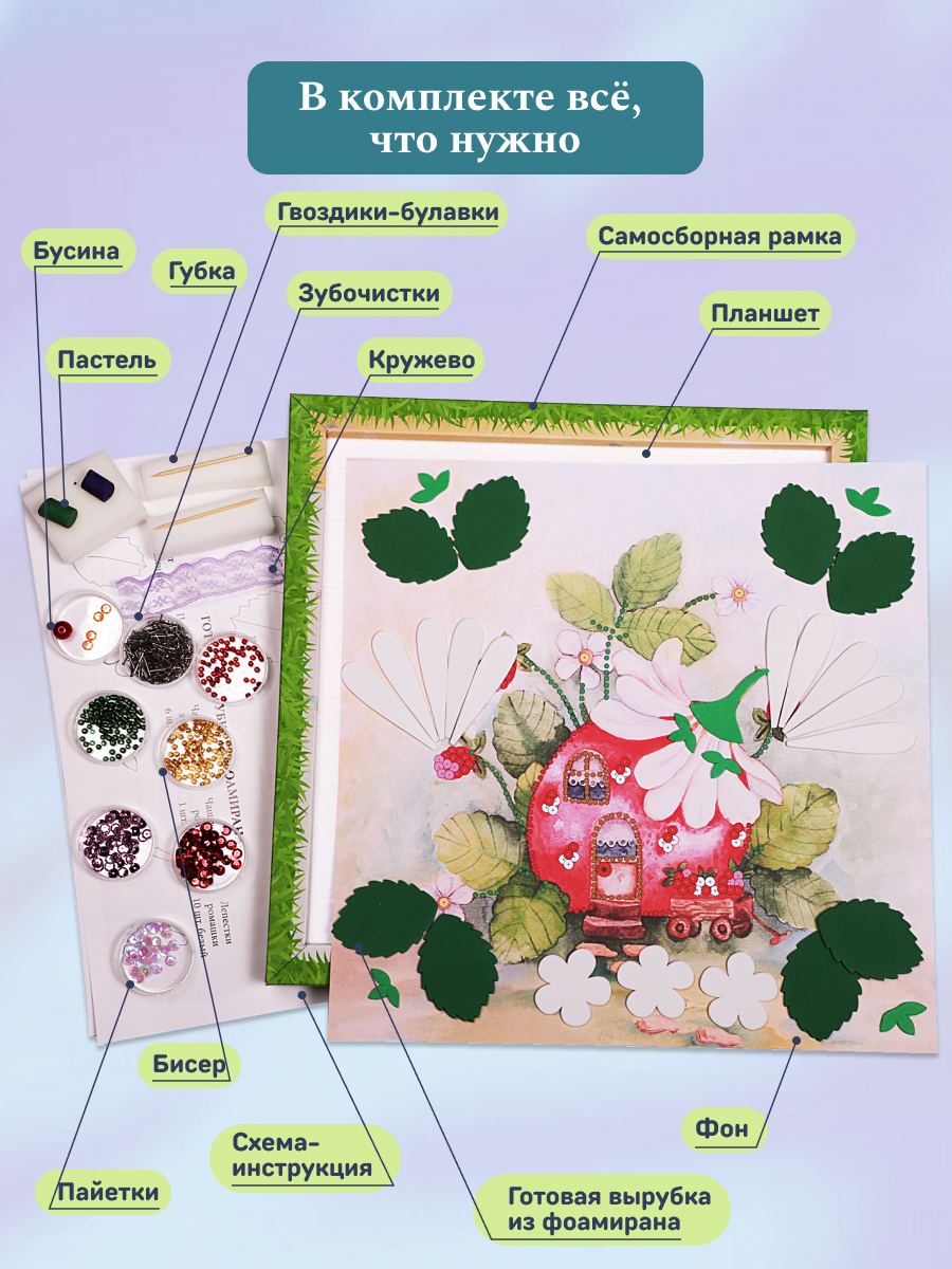 Картина из страз Волшебная мастерская Земляничный аромат - фото 8