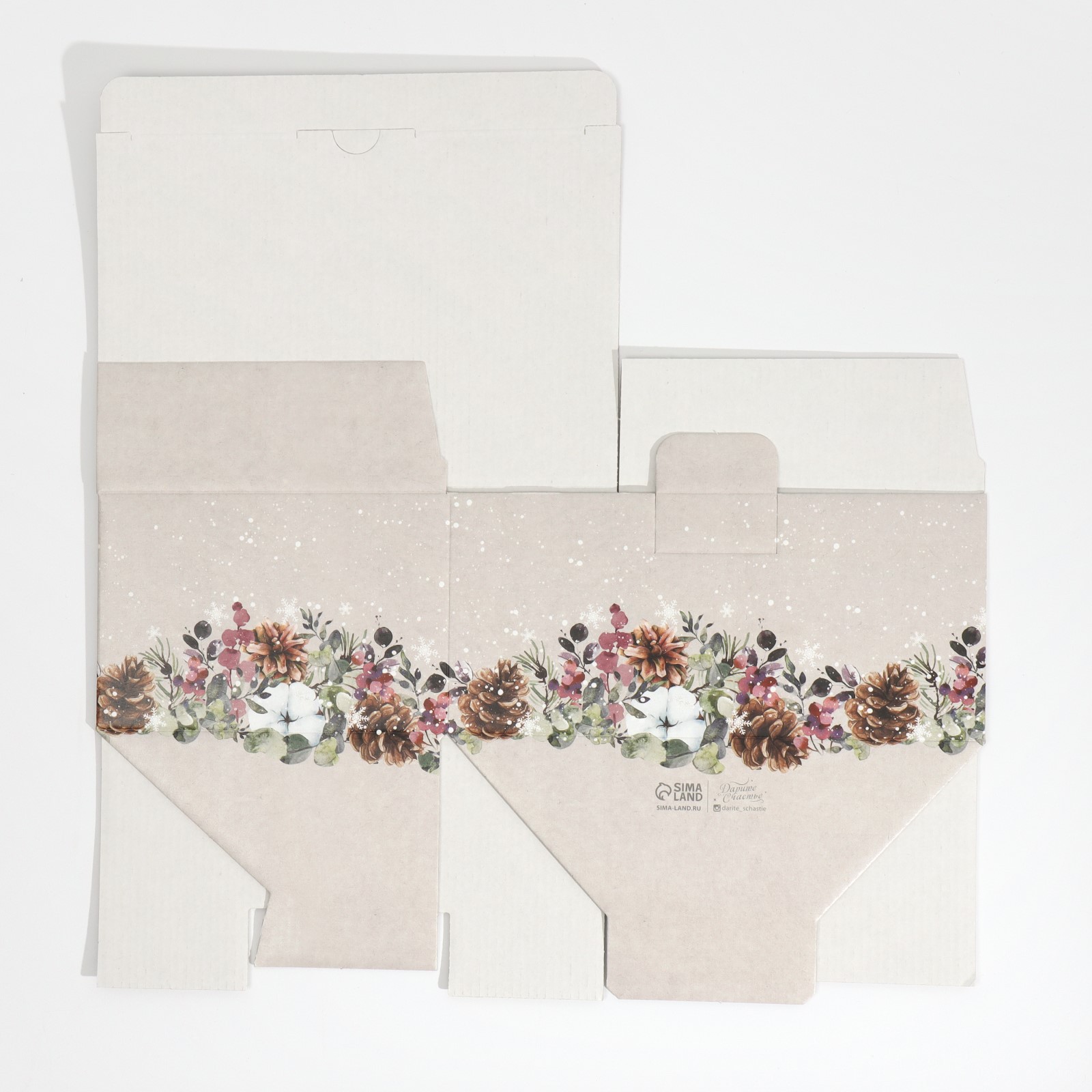 Коробка Дарите Счастье складная «Новогодняя акварель». 22×15×10 см - фото 7