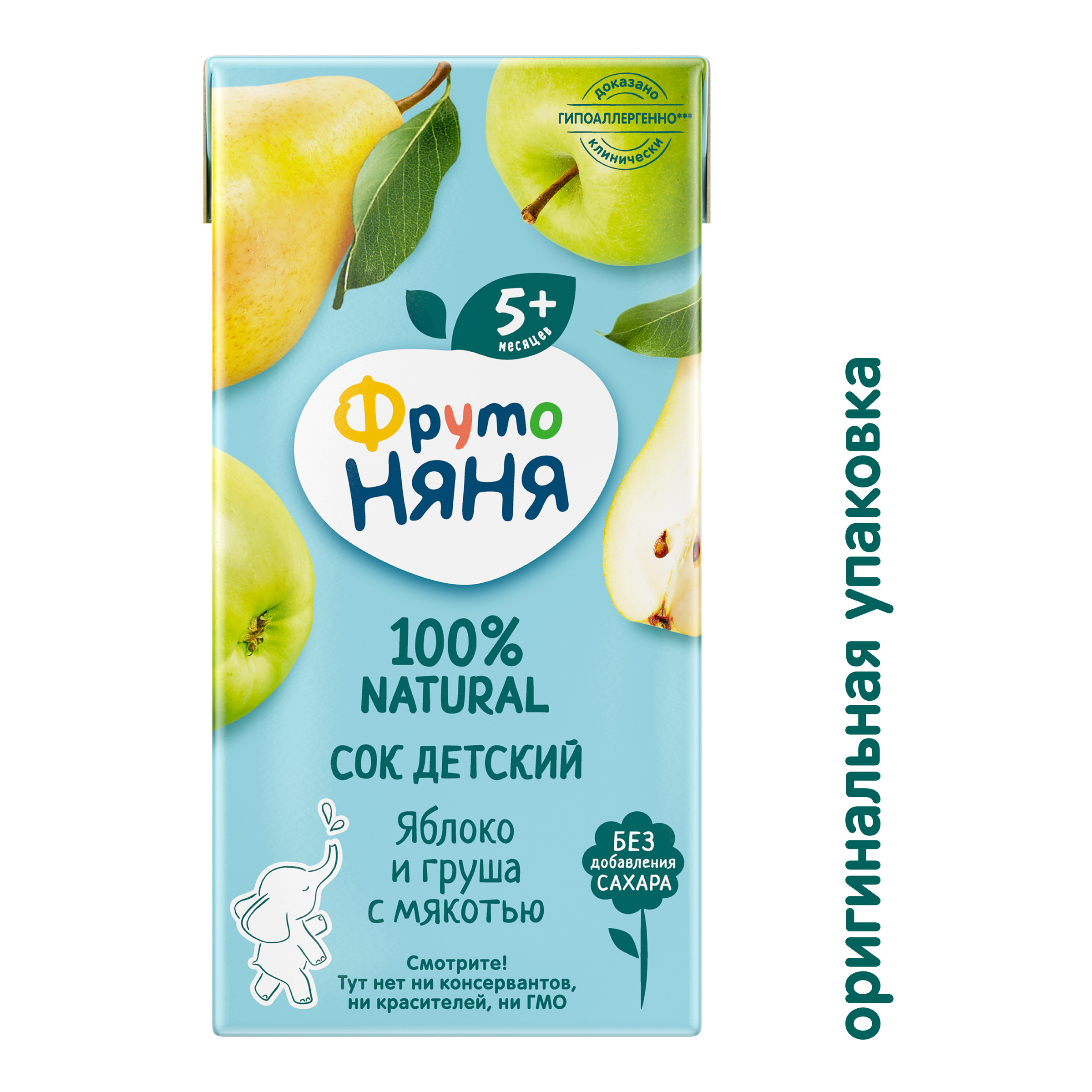 Сок ФрутоНяня Яблоко-Груша с 5 мес 0.2 л - фото 2