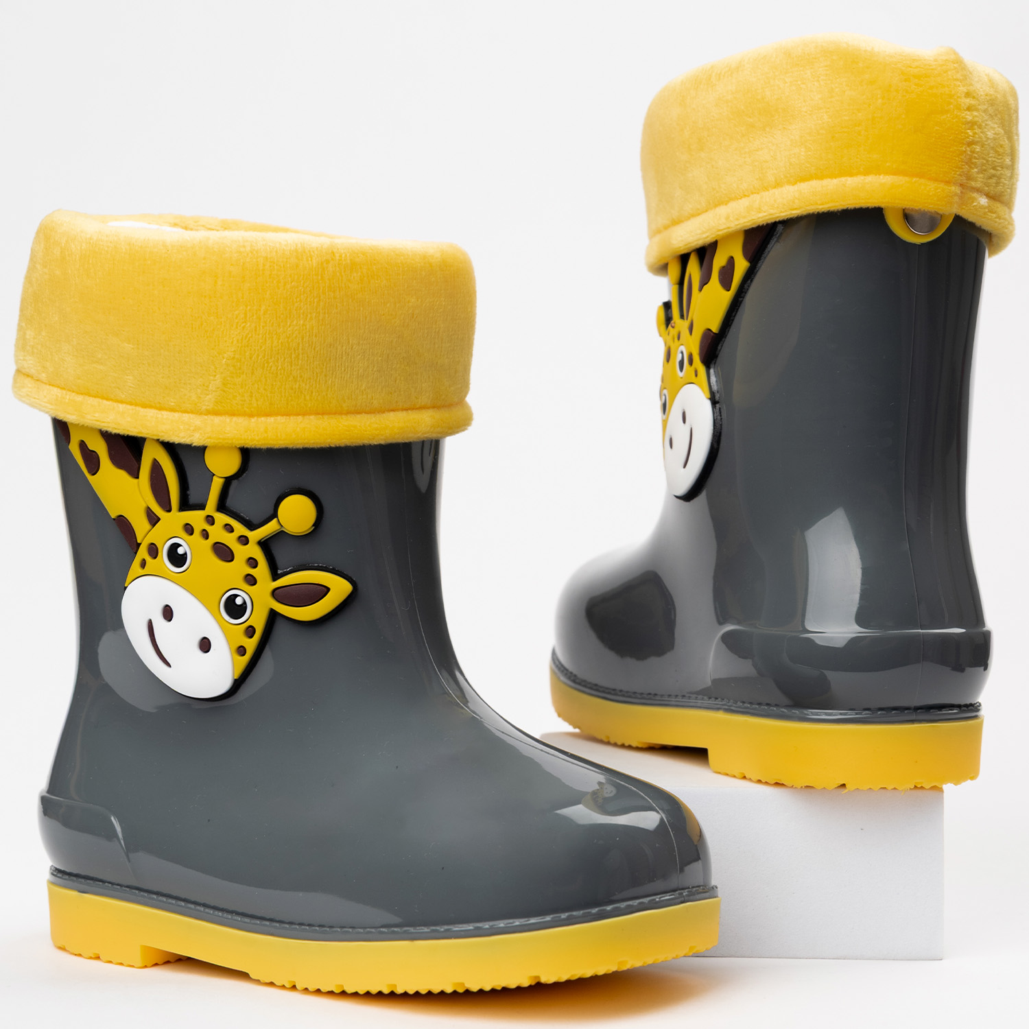 Резиновые сапоги TikkaGo 7B04_2025-04_grey-yellow - фото 2