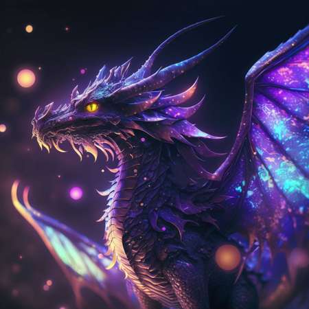 Алмазная мозаика Феникс + Мистический дракон