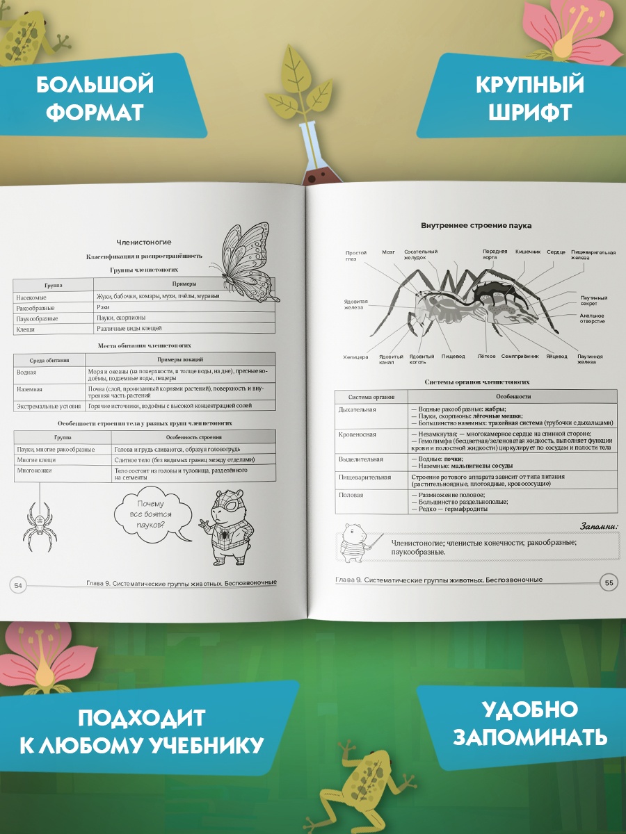 Книга КОЛИБРИ В помощь школьнику Биология в таблицах и комиксах - фото 3