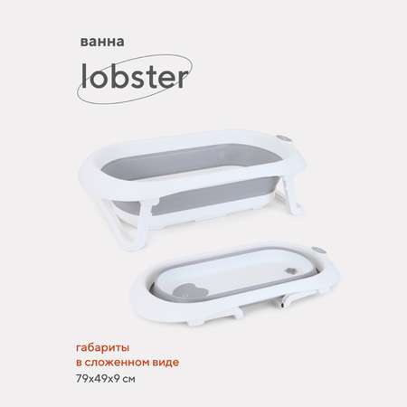 Ванна детская складная Rant со сливом складная Lobster RBT001 Ultimate Gray