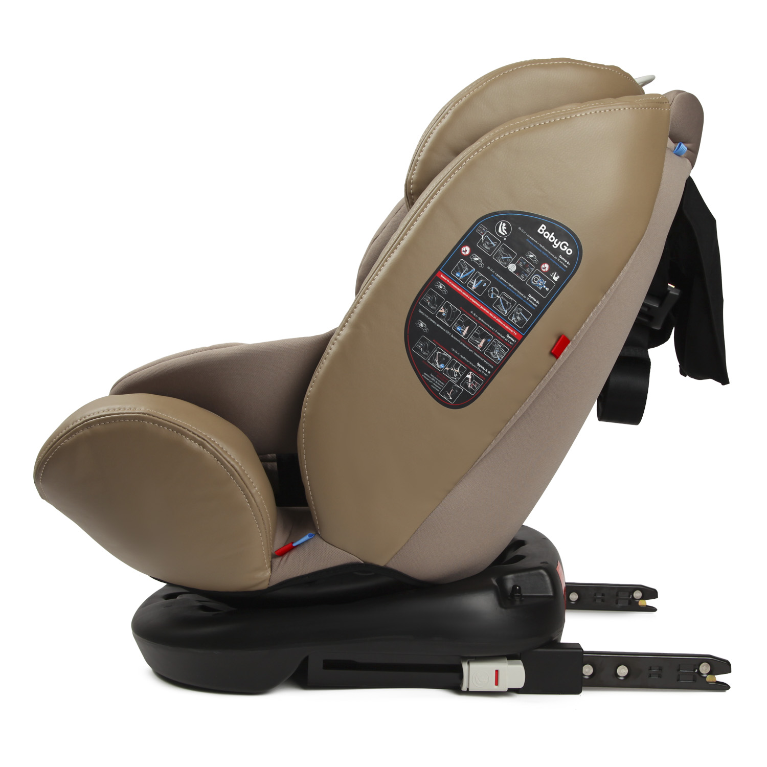 Автокресло BabyGo Multi-Stage New Isofix 0+/1/2/3 (0-36 кг) бежевый - фото 17