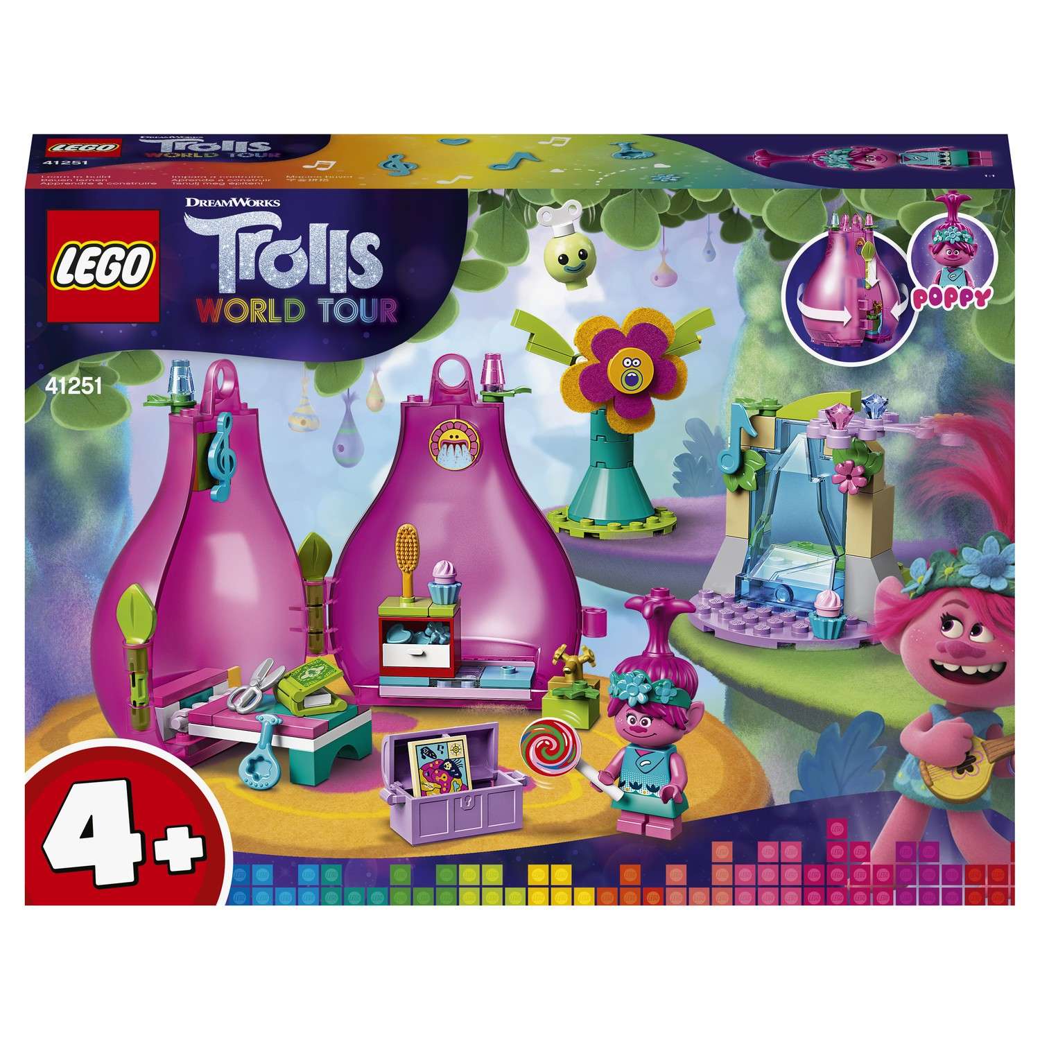 Конструктор LEGO Trolls Домик-бутон Розочки блочный - фото 2