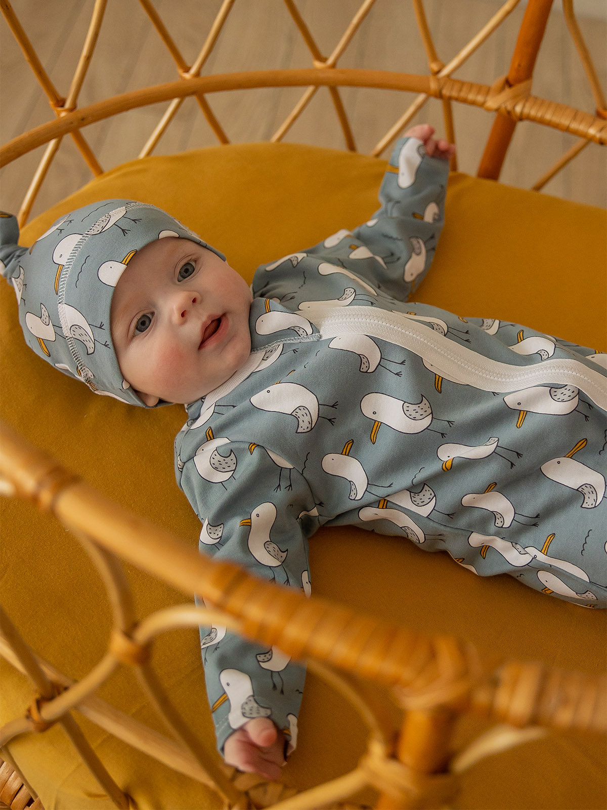 Конверт в коляску Mjolk голубой - фото 4