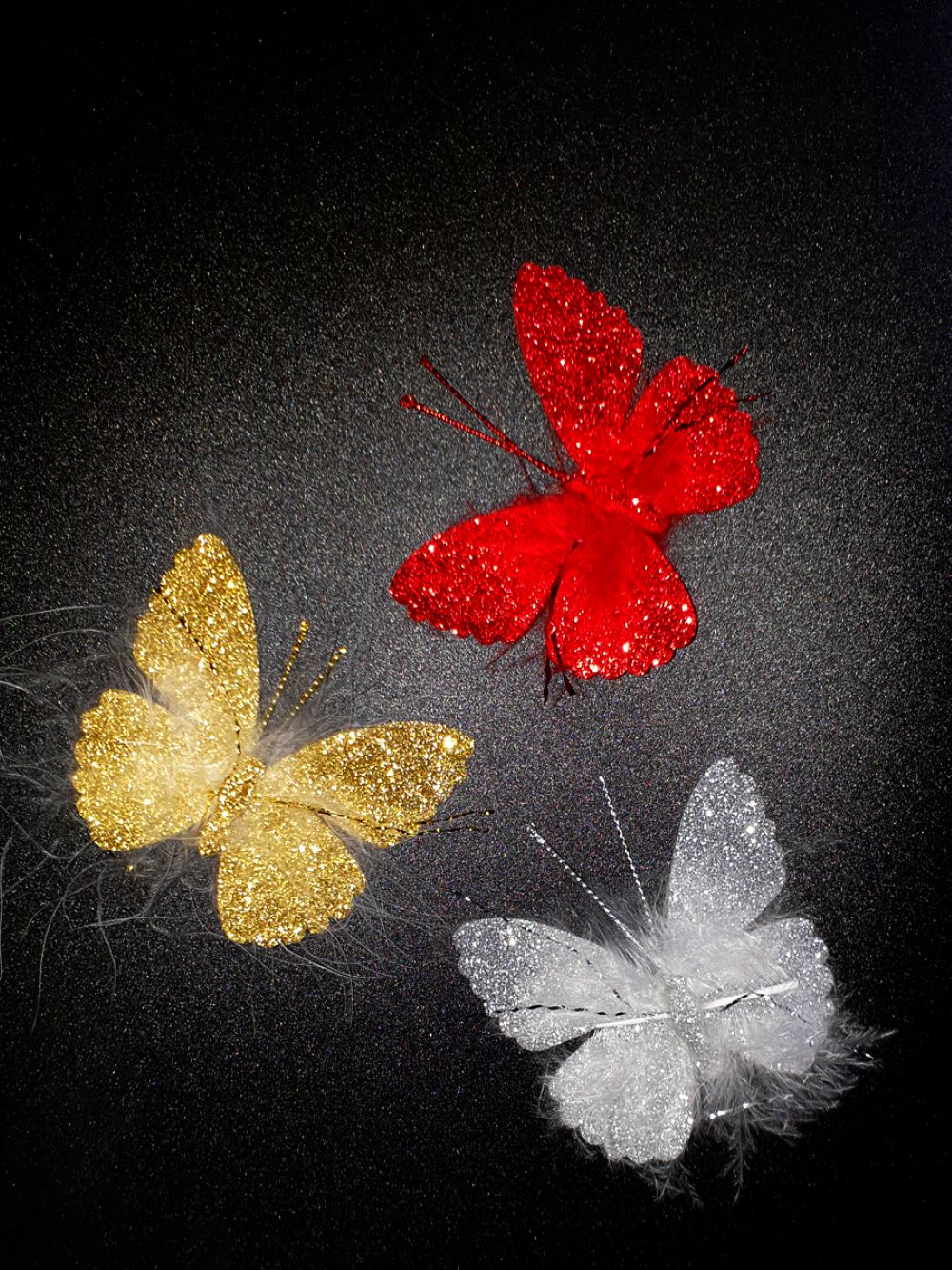 Украшение ёлочное Магия праздника «‎Бабочки» на прищепках 7 см 3 шт - фото 2