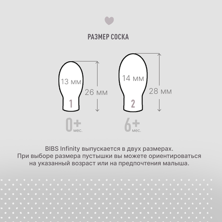 Пустышка BIBS от 0 мес. 2 шт.