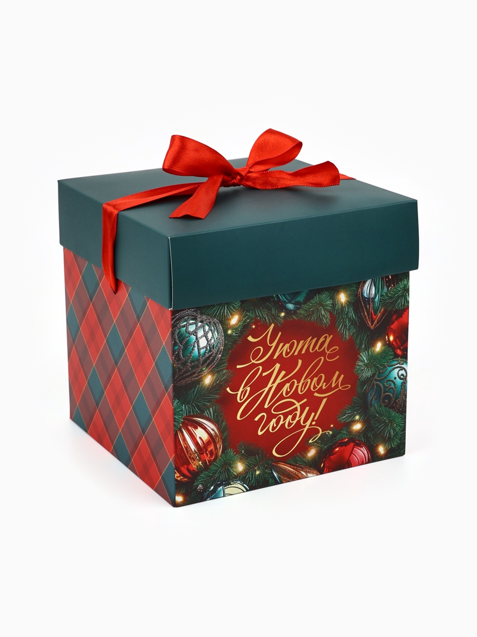 Коробка складная Дарите Счастье "Фотографичные шары", 15 х 15 х 15 см - фото 2