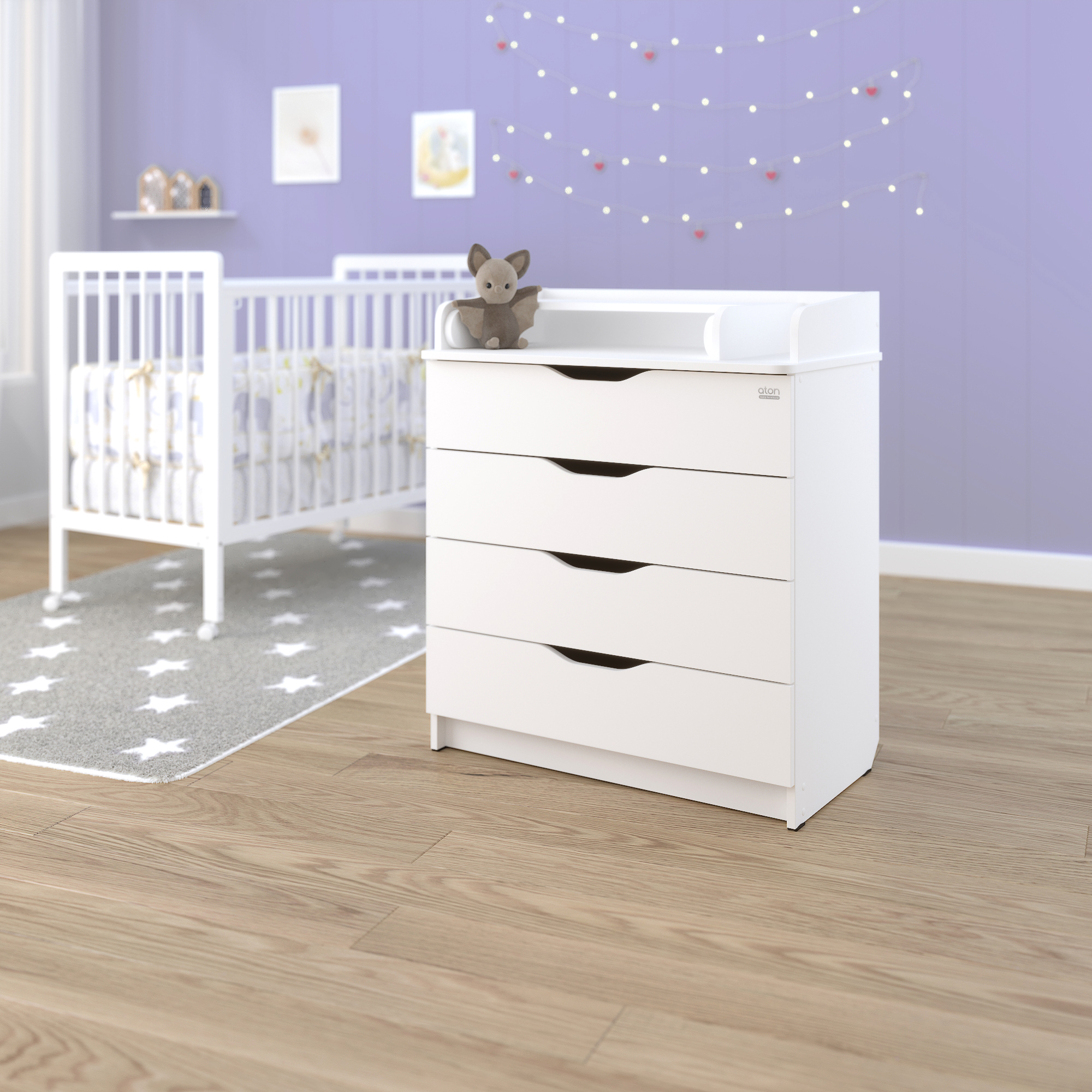 Комод пеленальный aton baby furniture Loft (белый) - фото 4