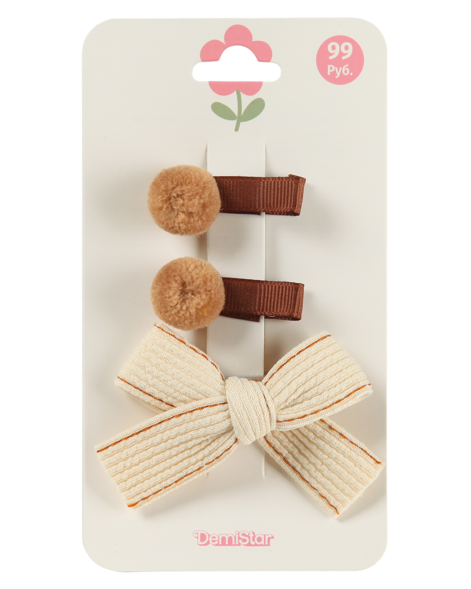 Заколка Demi Star Brown 3 шт. - фото 6