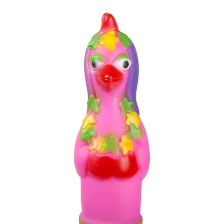 Игрушка для собак Barbaks Курица розовая с пищалкой винил 25*6*5.5см