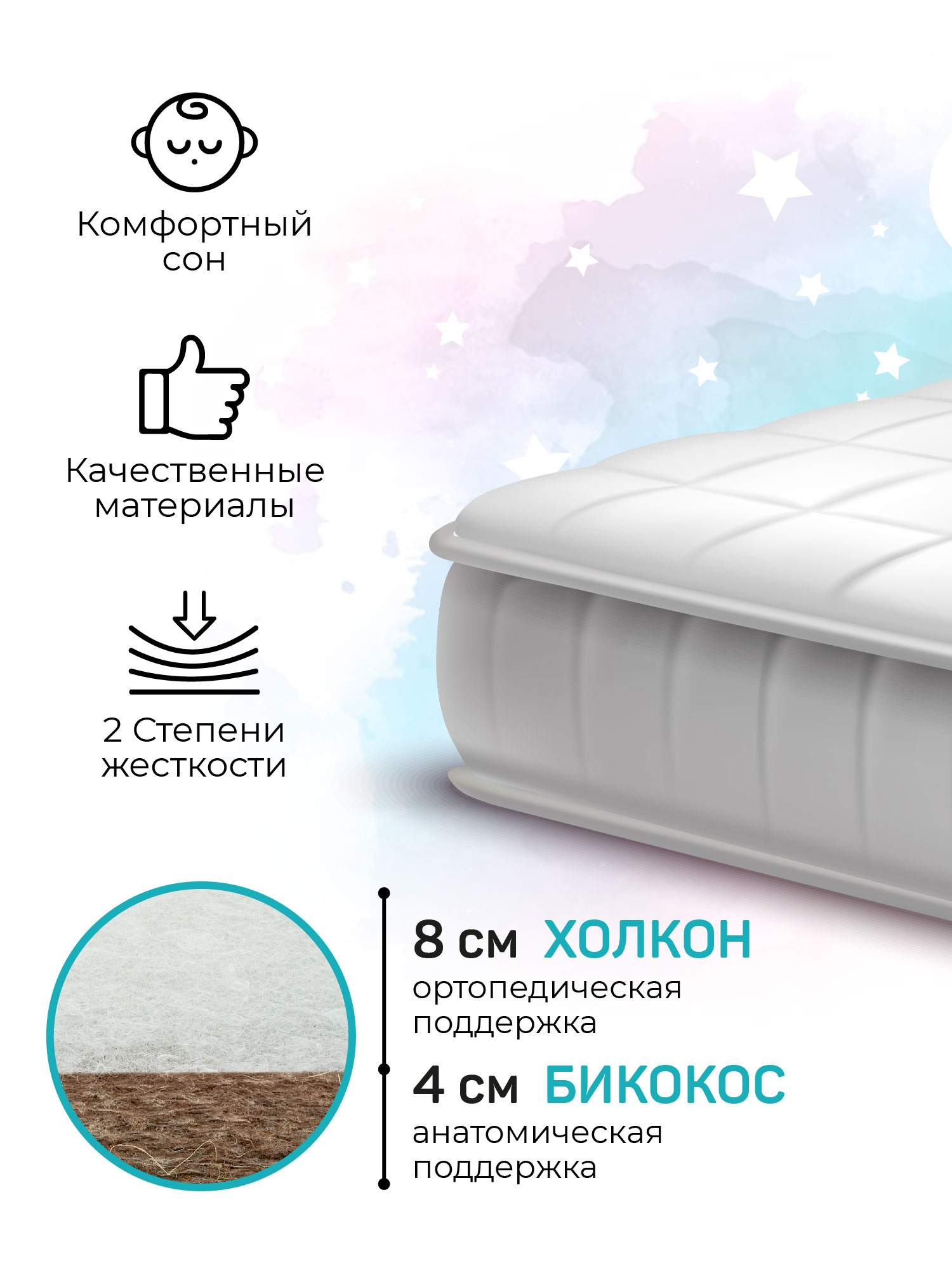 Матрас Amarobaby Ecco Sleep 120х60 - фото 2