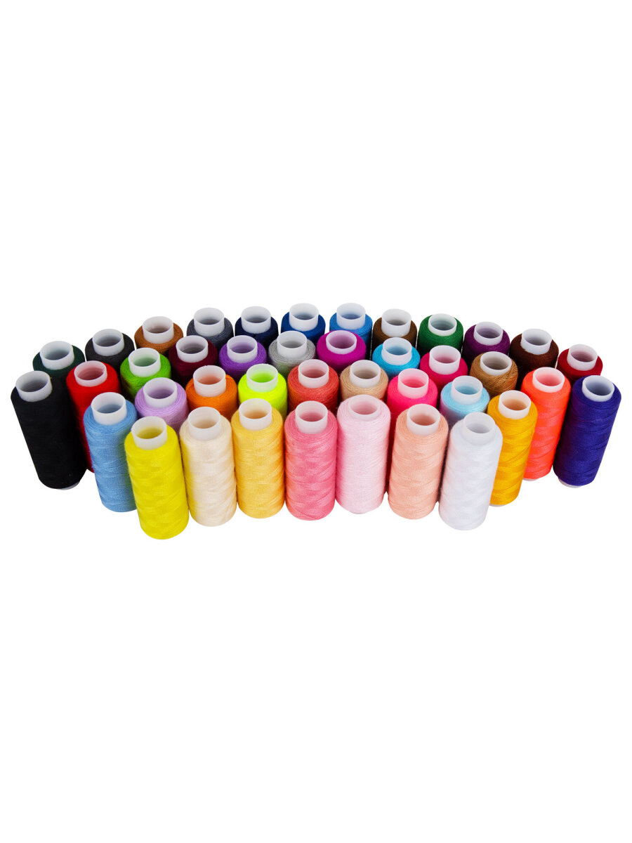 Нитки для шитья Develia армированные 40/2 200 м швейный набор 40 цветов - фото 11