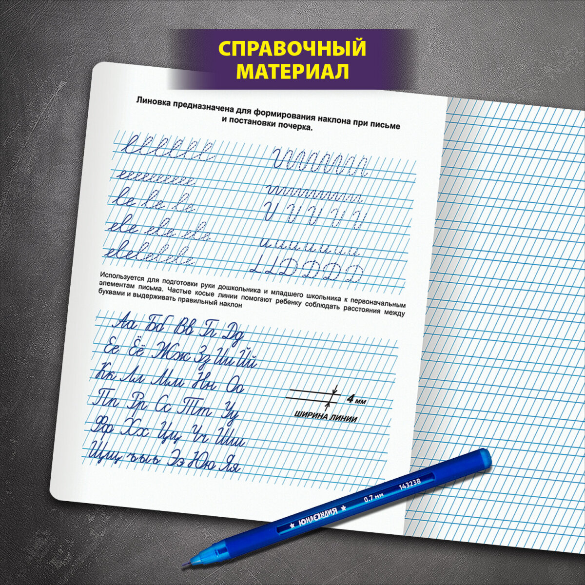 Общая тетрадь Юнландия косая линейка 12 лист. 10 шт. - фото 2