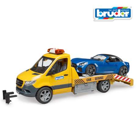 Эвакуатор Bruder Mercedes и спортивный автомобиль 1:16