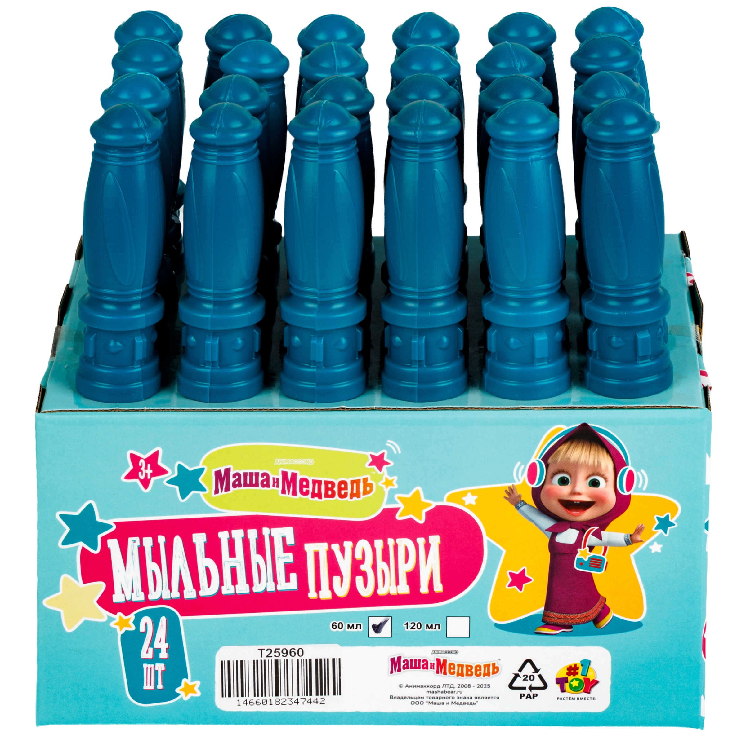 Мыльные пузыри 1TOY набор Маша и Медведь 24 шт - фото 13