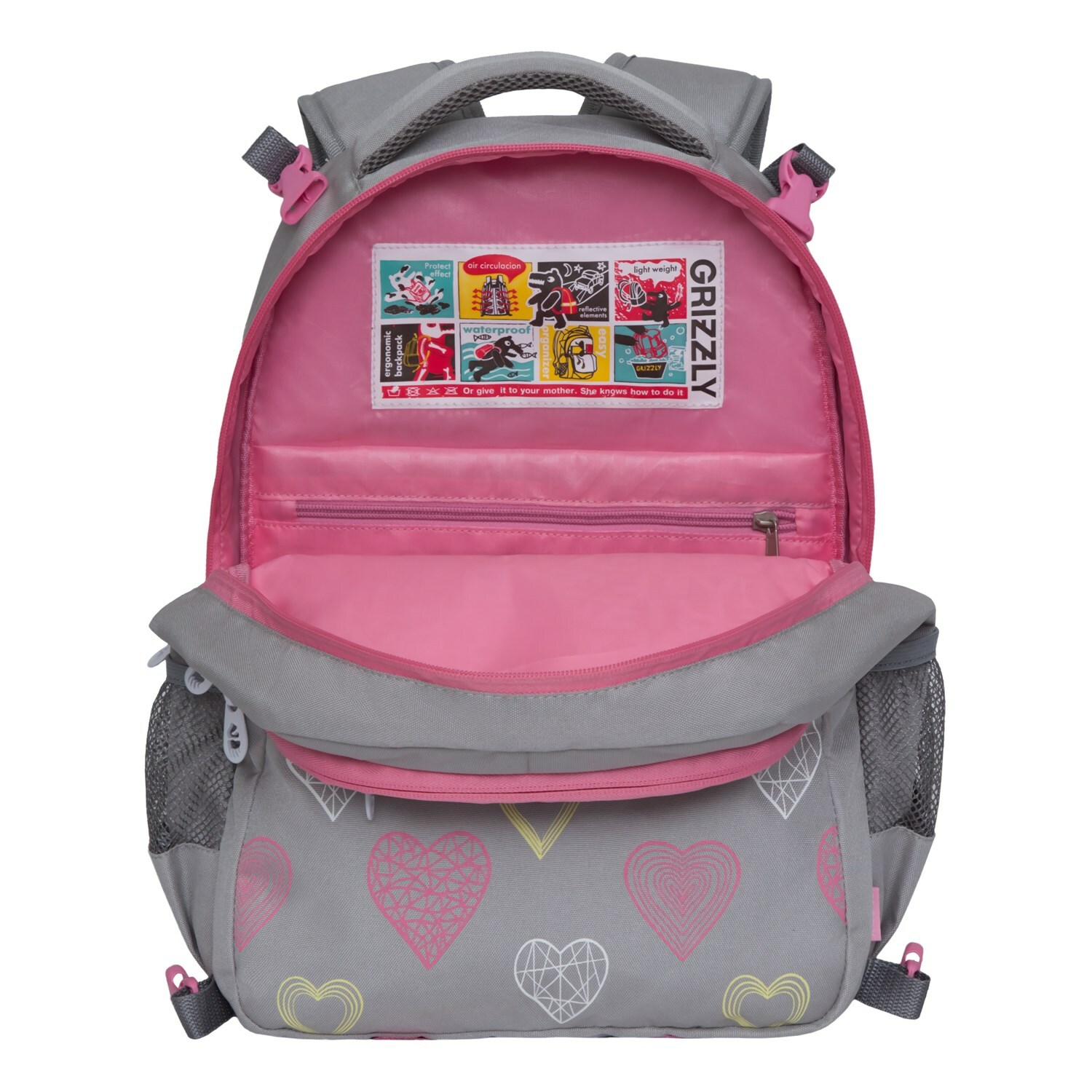Рюкзак Grizzly Сердечки - фото 5