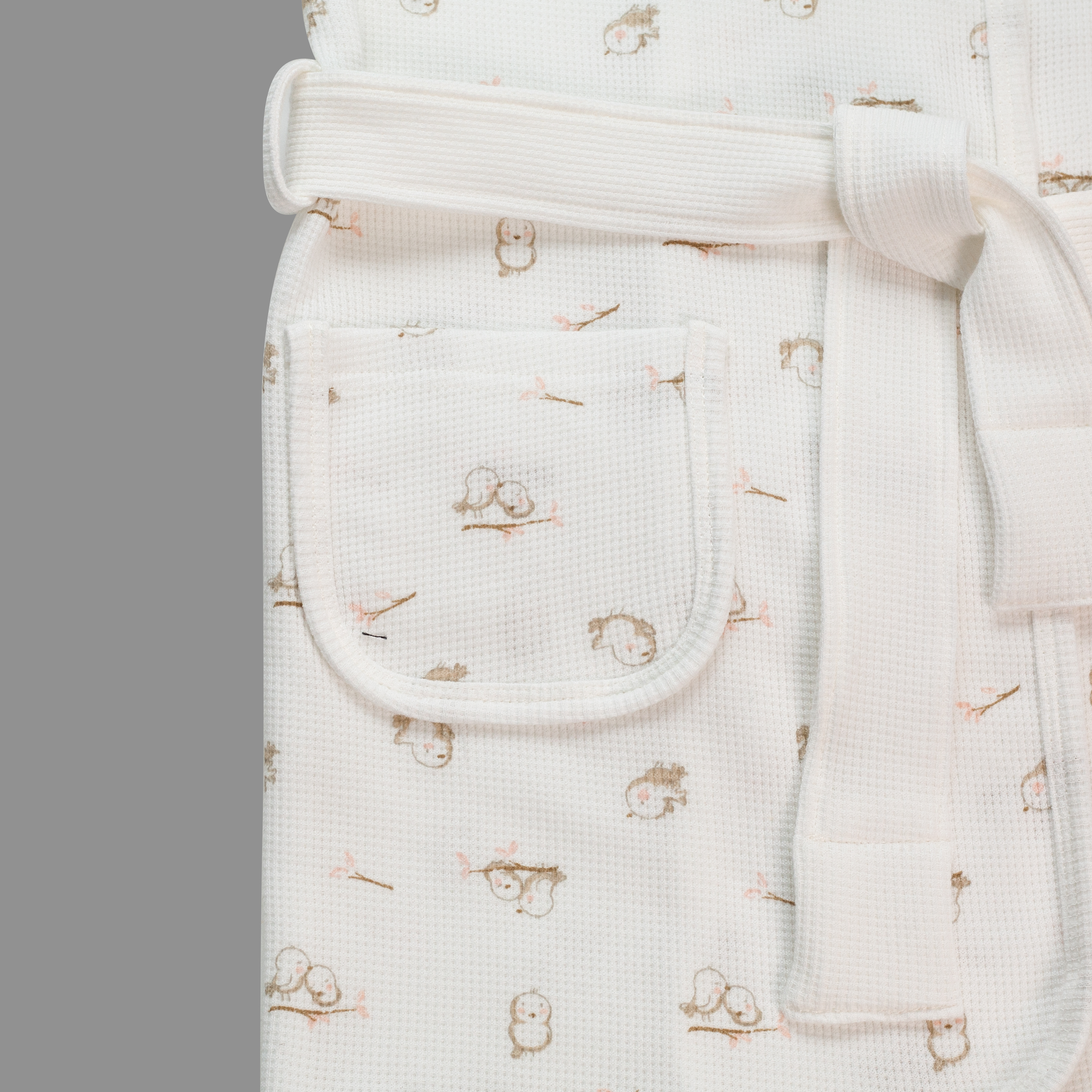 Халат Фабрика Бамбук M030505KV/134NA/птички_молочный - фото 5