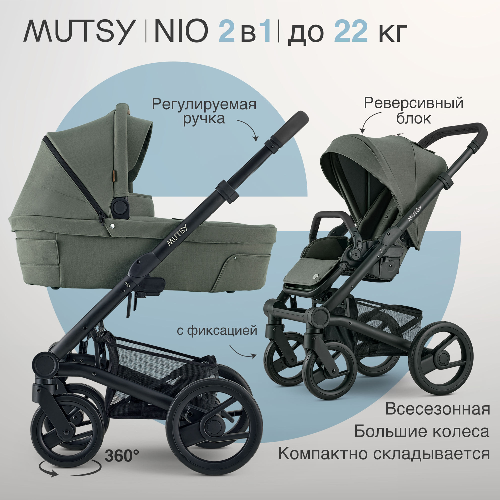 Коляска 2в1 MUTSY Nio - фото 1