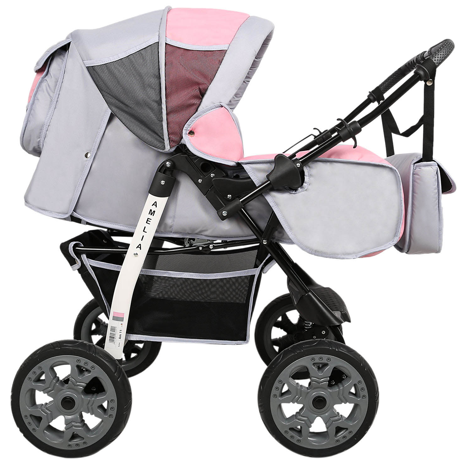 Коляска трансформер alis Amelia розовый - фото 5