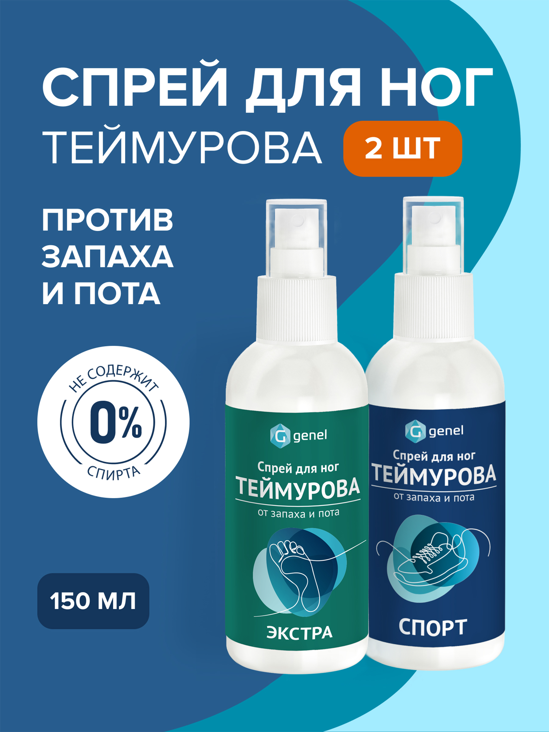 Набор G genel Дезодорант спрей для ног 2 шт - фото 1