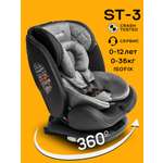 Автокресло Amarobaby ST-3 Isofix 0+/1/2/3 (0-36 кг) серый