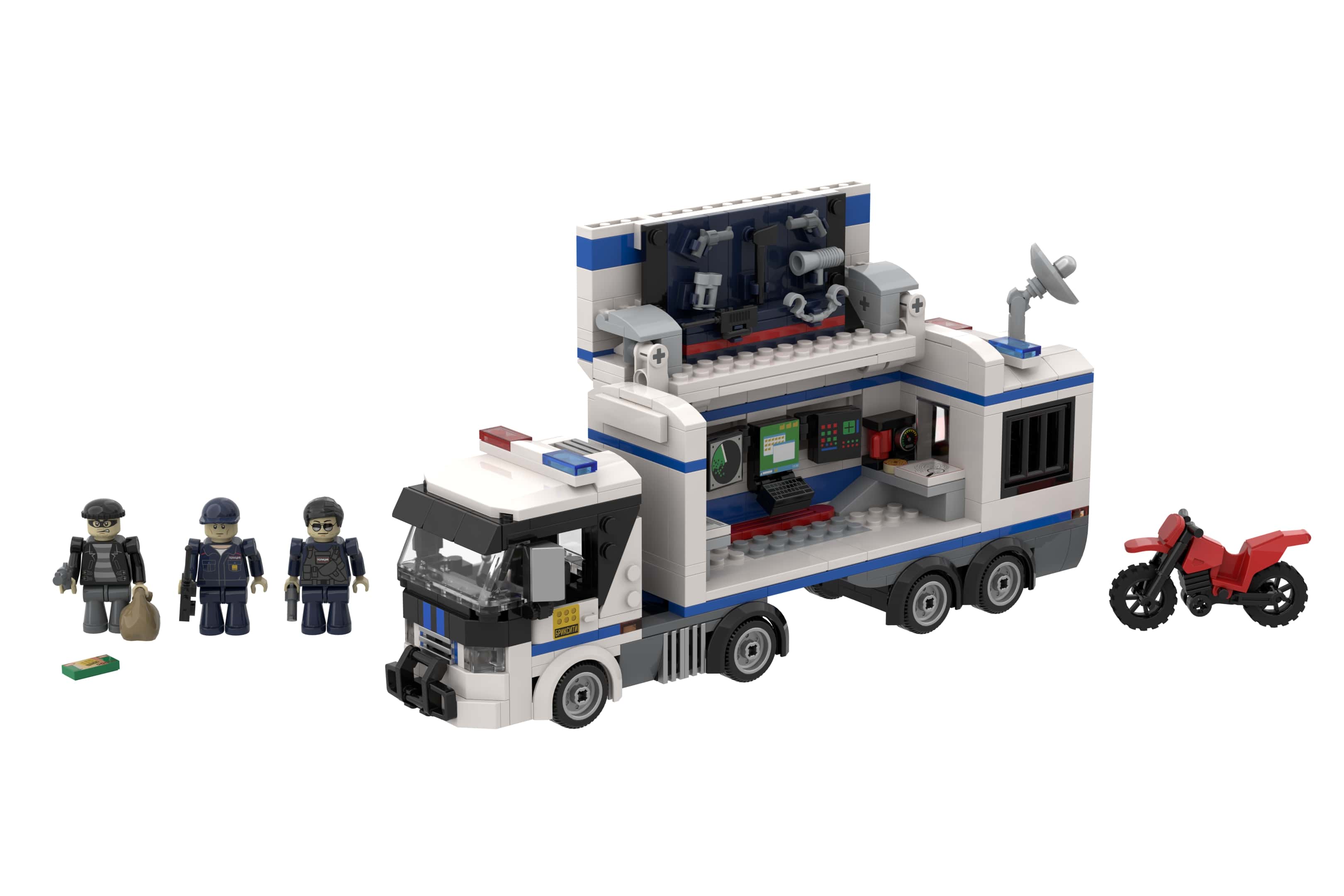 Конструктор brick labs Полицейский трак 572 дет. - фото 7