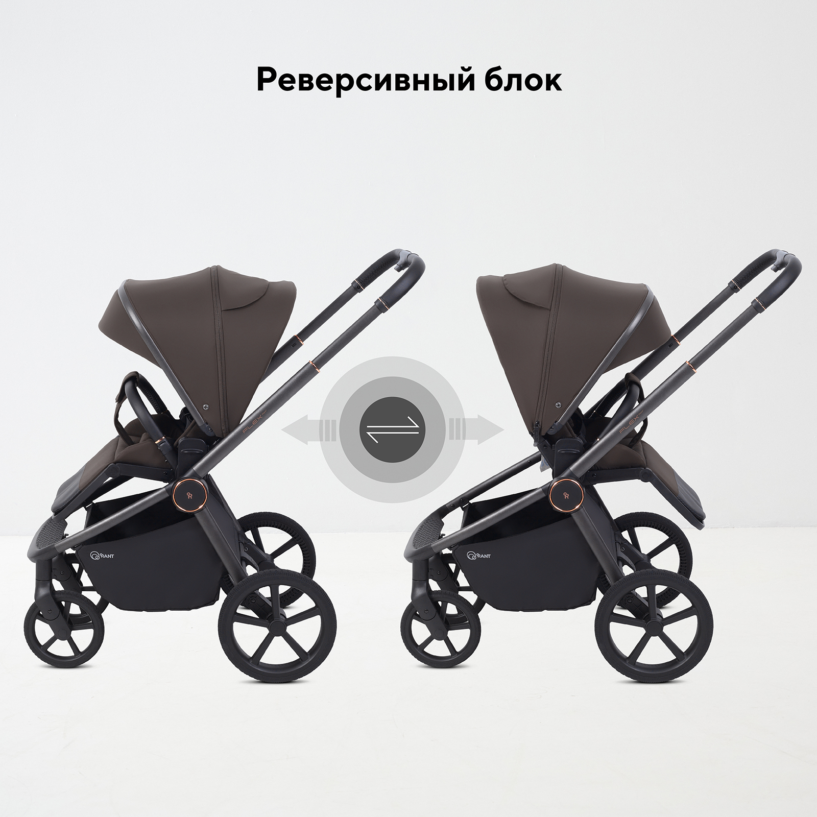 Коляска прогулочная Rant Flex Color коричневый - фото 3