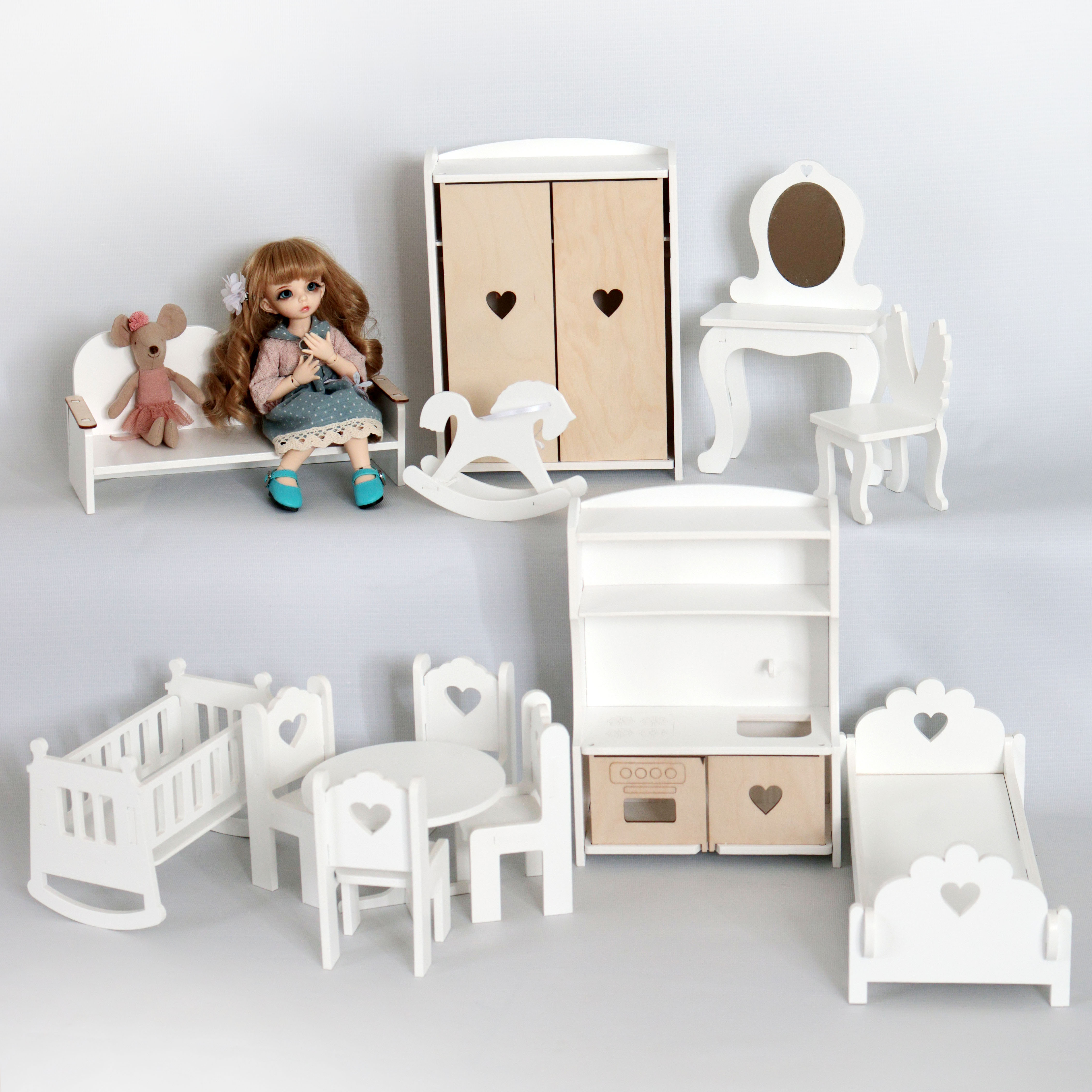 Домик для кукол LittleWoodHome 30 см с мебелью 6920 - фото 12
