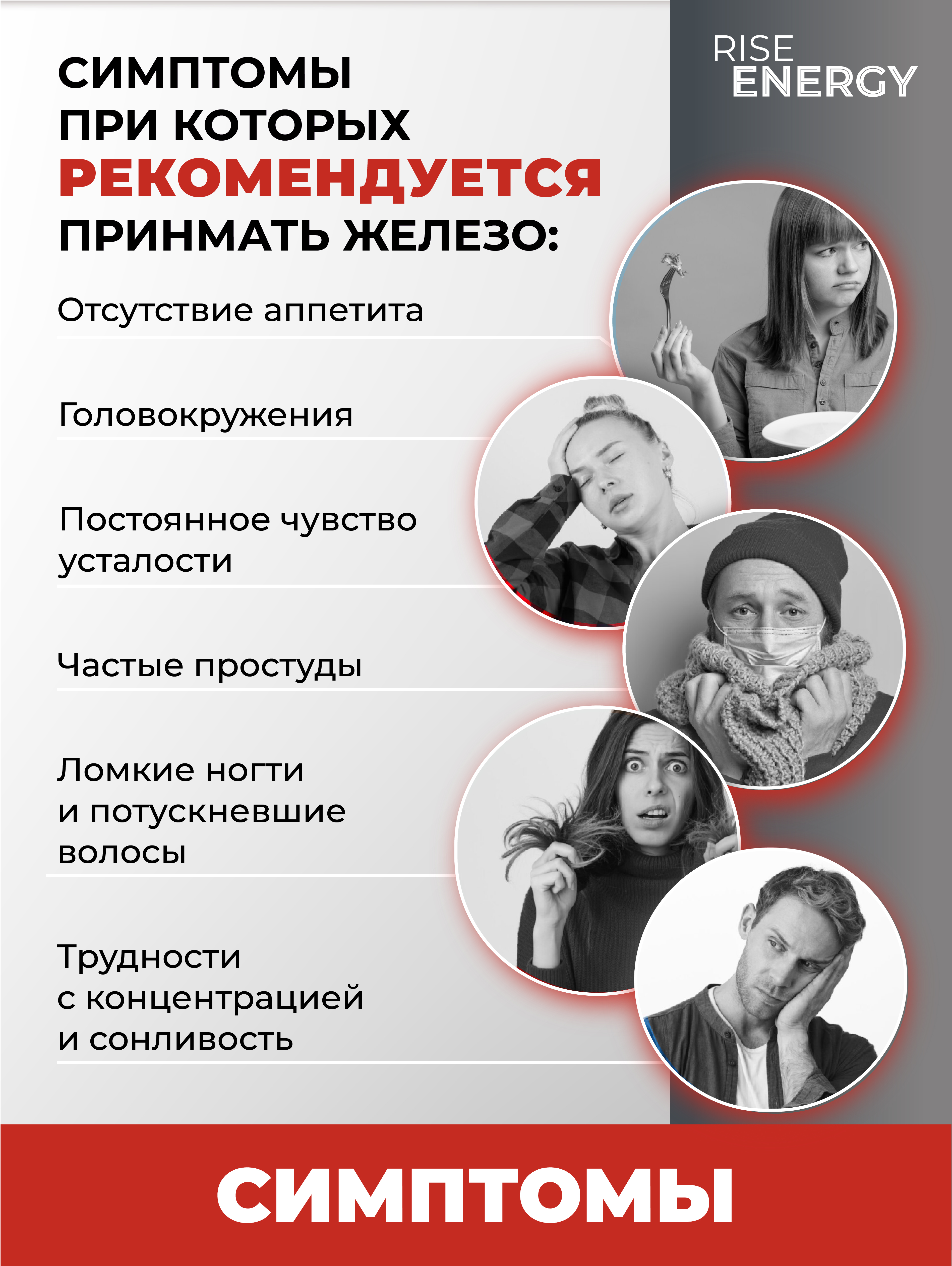 Железа хелат Rise Energy для мужчин и женщин 60 капсул - фото 2