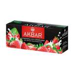 Чай Akbar Черный Клубника со Сливками 25 пакетов