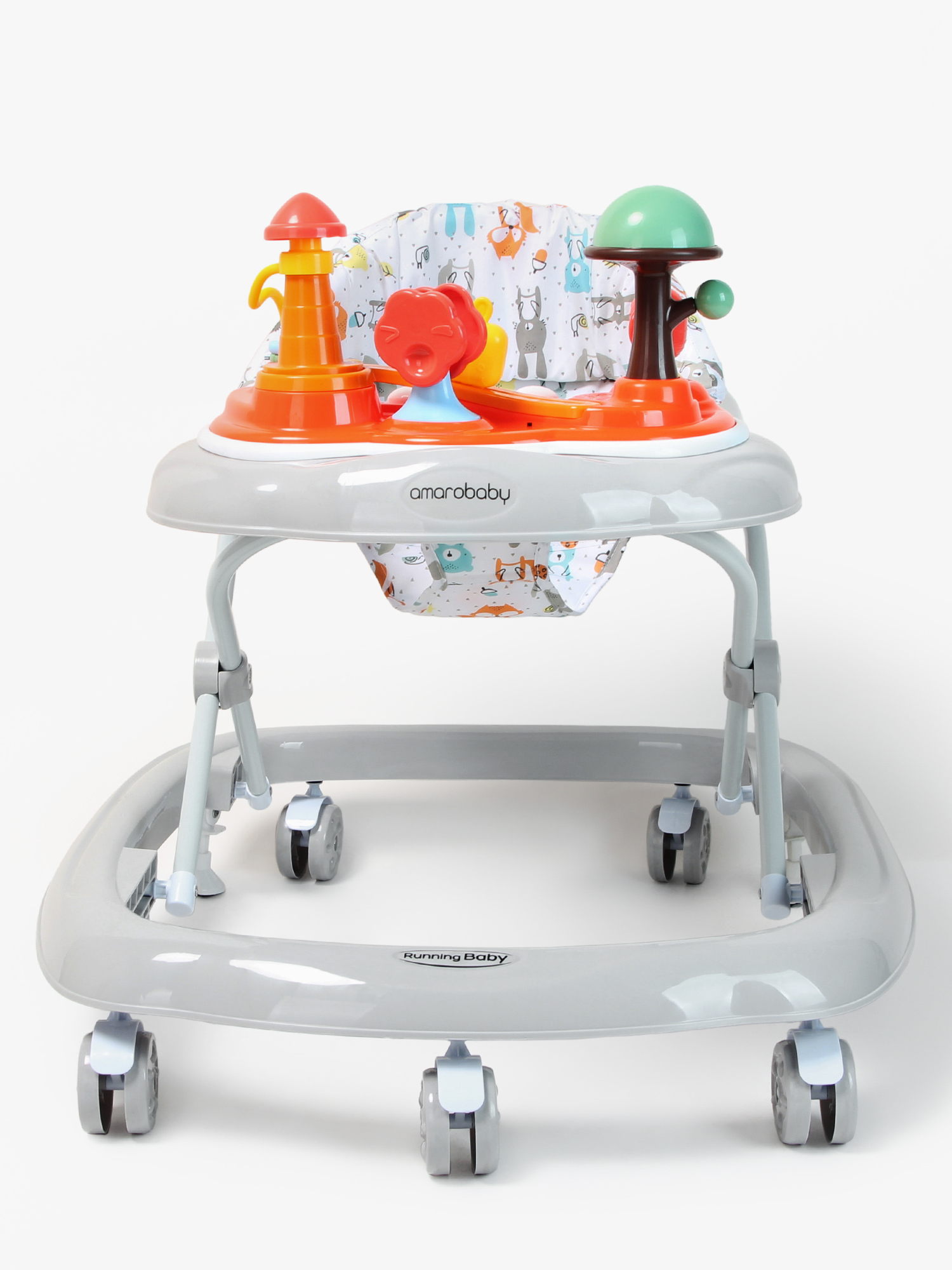 Ходунки Amarobaby Running Baby серый в ассортименте - фото 13