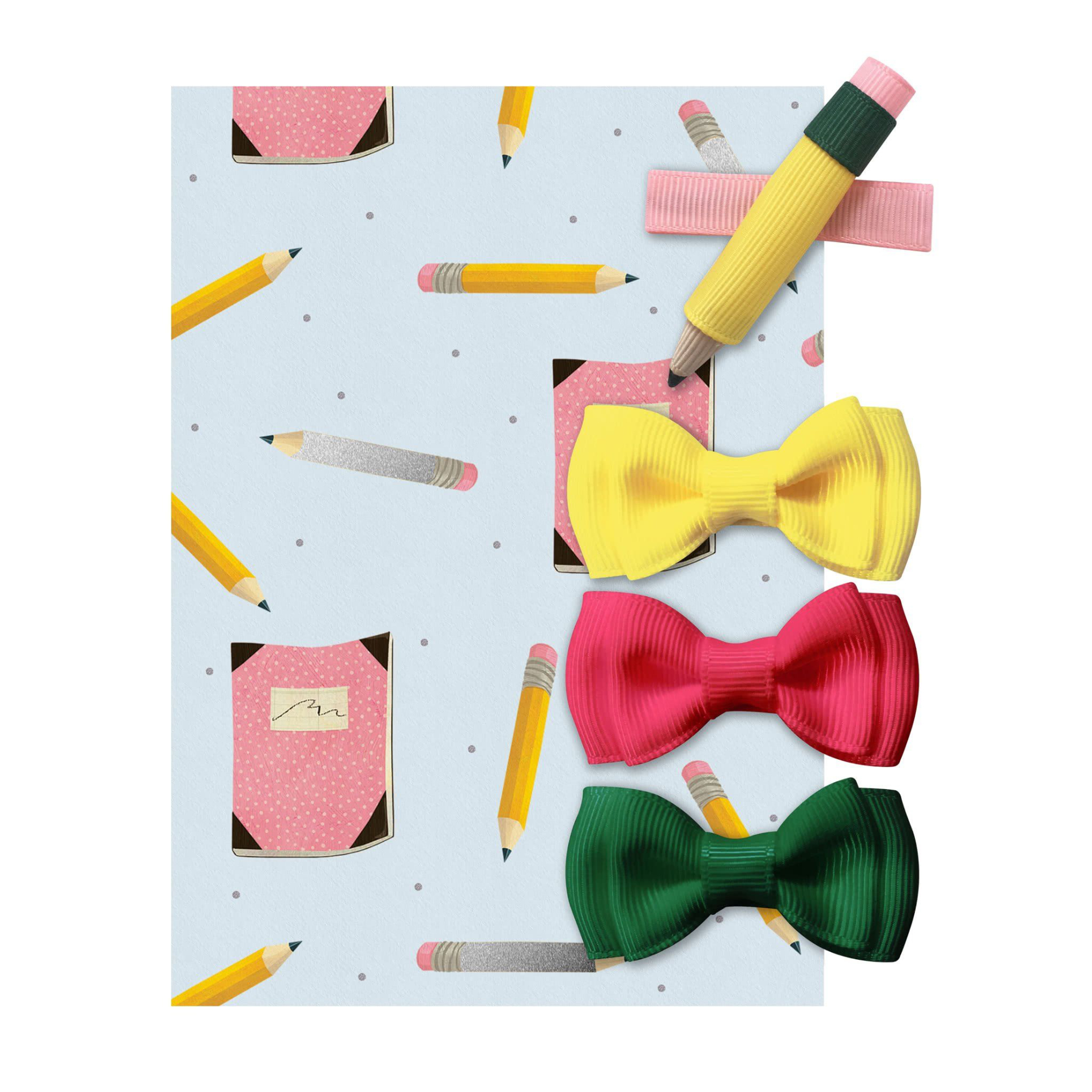 Набор заколок Milledeux School желтый азалия и зеленый лес BTS1-02 - фото 5