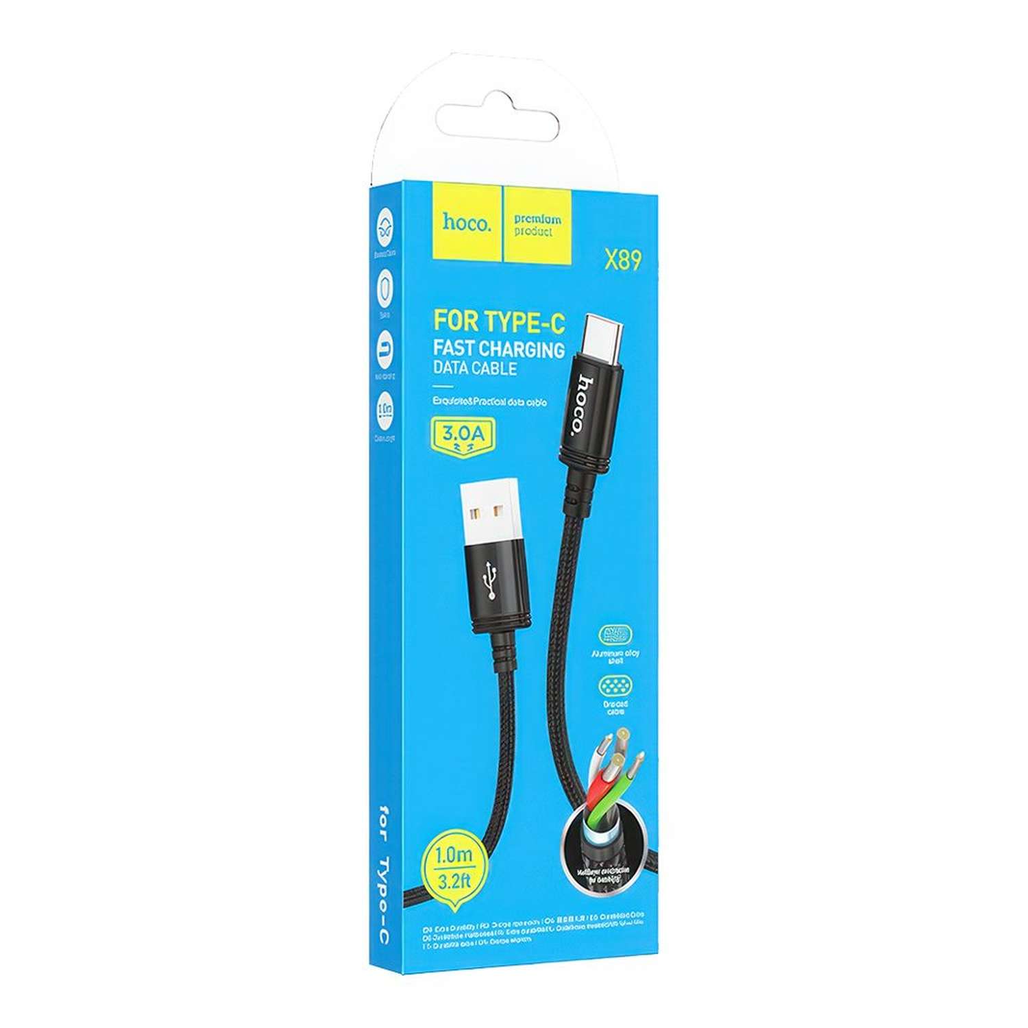 USB кабель hoco X89 Wind Type-C 3А 1м - фото 2