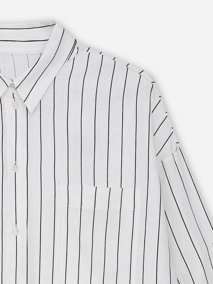 Рубашка Mark Formelle (Марк Формэль) 502985-1/полоска на белом - фото 7