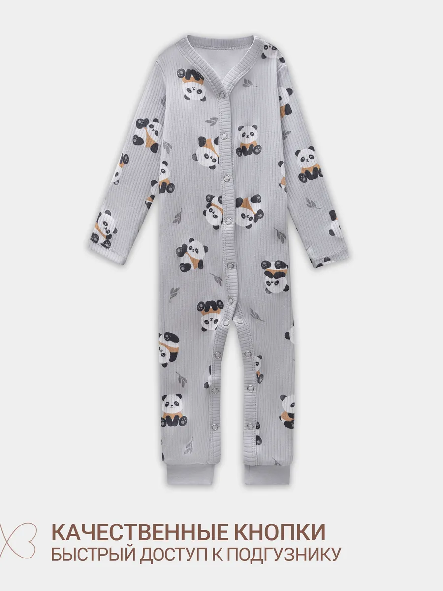 Комбинезон Mark Formelle (Марк Формэль) 14012/пандочки на сером - фото 7