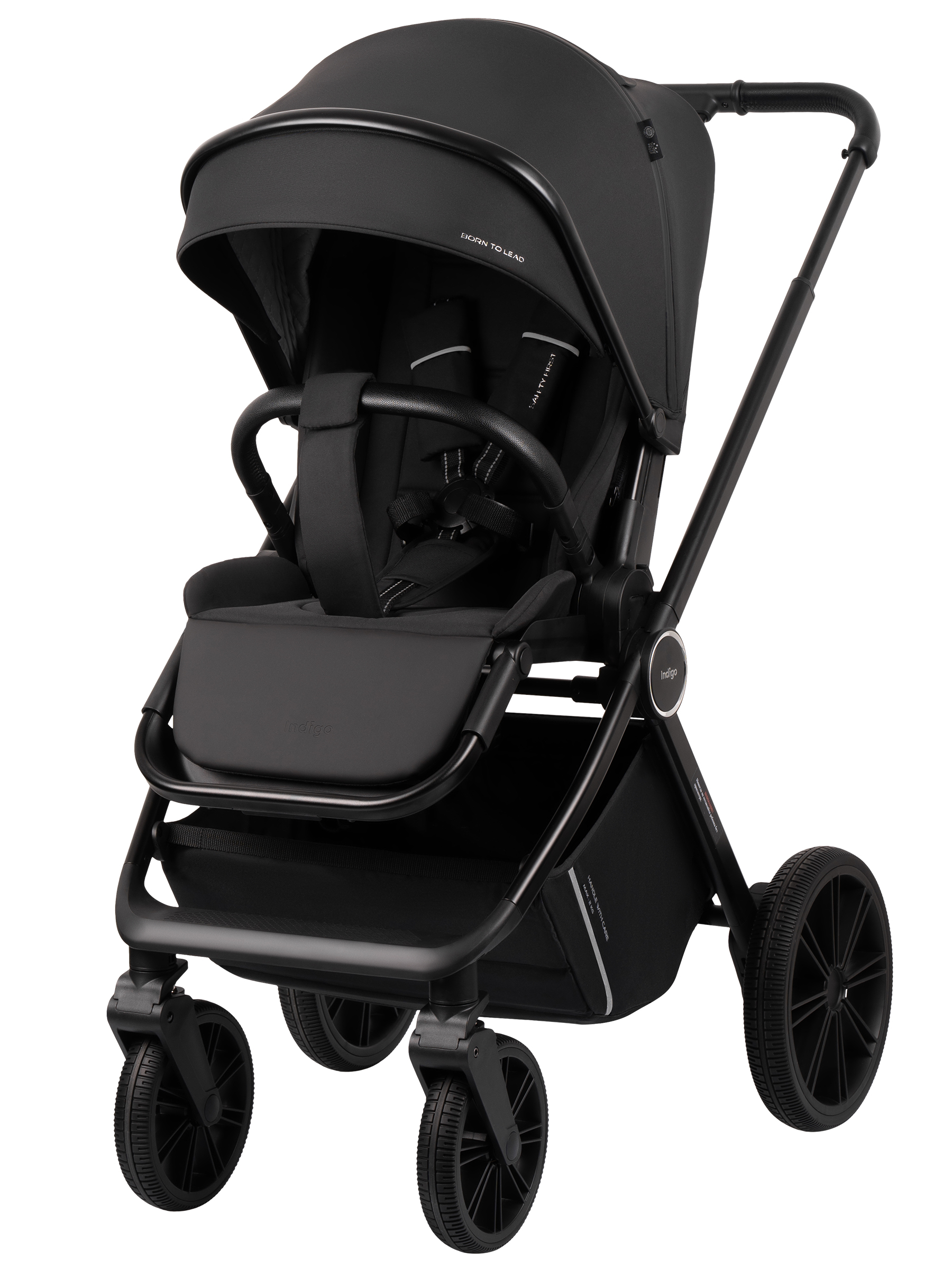 Коляска 2в1 Indigo Sting черный - фото 7