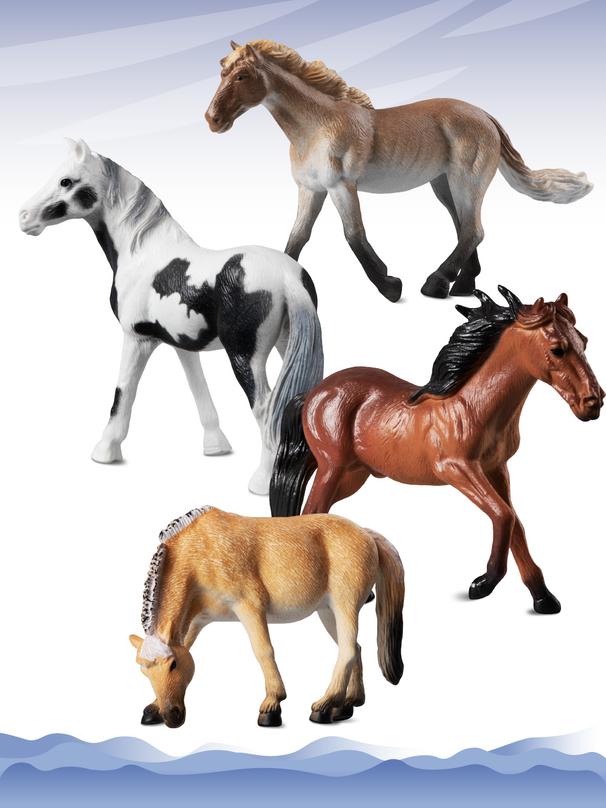 Игровой набор DARWIN Животные Лошади 4шт - фото 5