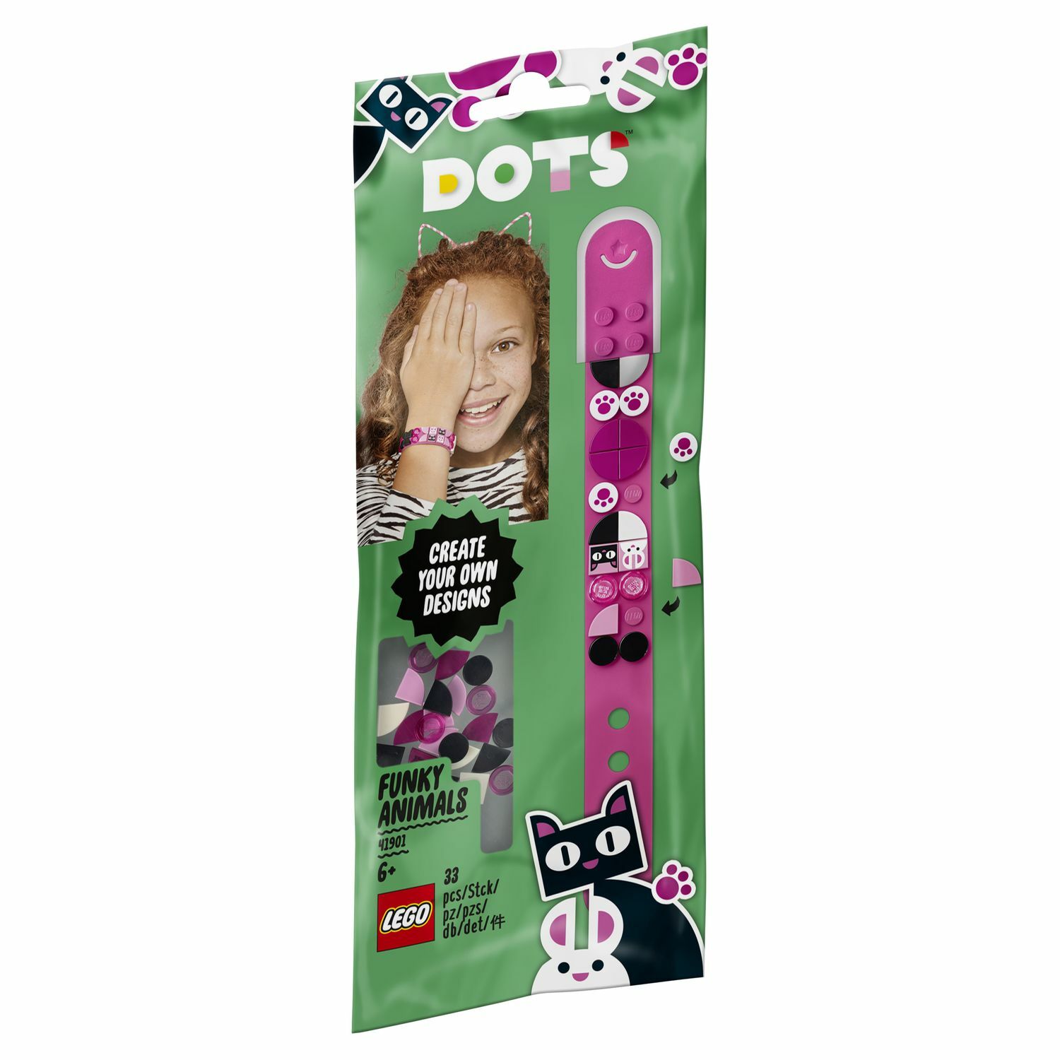 Конструктор LEGO DOTS Браслет Забавные животные блочный - фото 2
