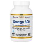 Омега 800, California Gold Nutrition, 480 mg EPA | 320 mg DHA, 90 капсул