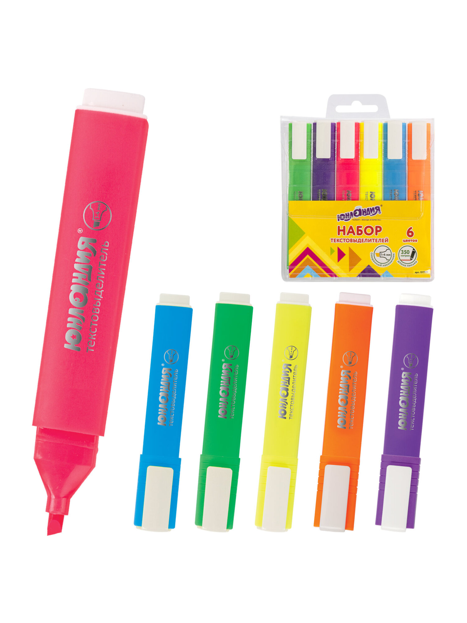 Текстовыделители Юнландия 6 шт. - фото 7