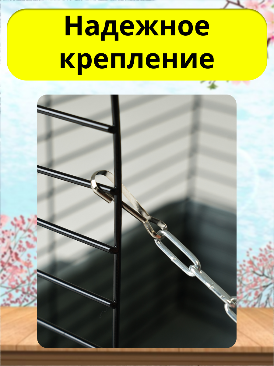 Гамак для грызунов PetiPet зеленый маленький 22х17 одноярусный - фото 5