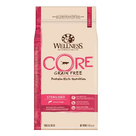 Корм для кошек Wellness CORE 1.75кг лосось для стерилизованных и кастрированных
