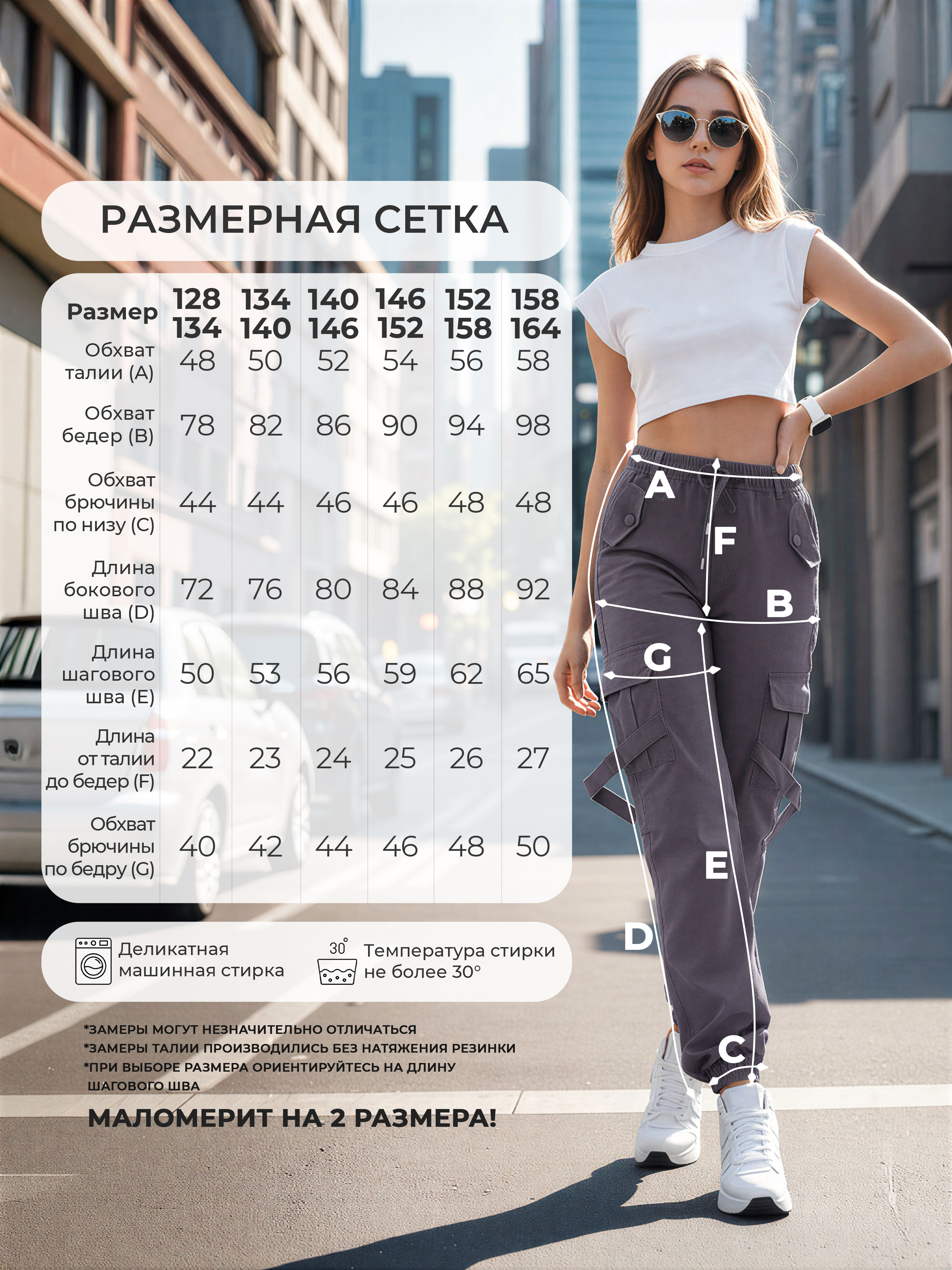 Брюки-карго СИНИЙ МИР FULCCK9320A-D39 - фото 4