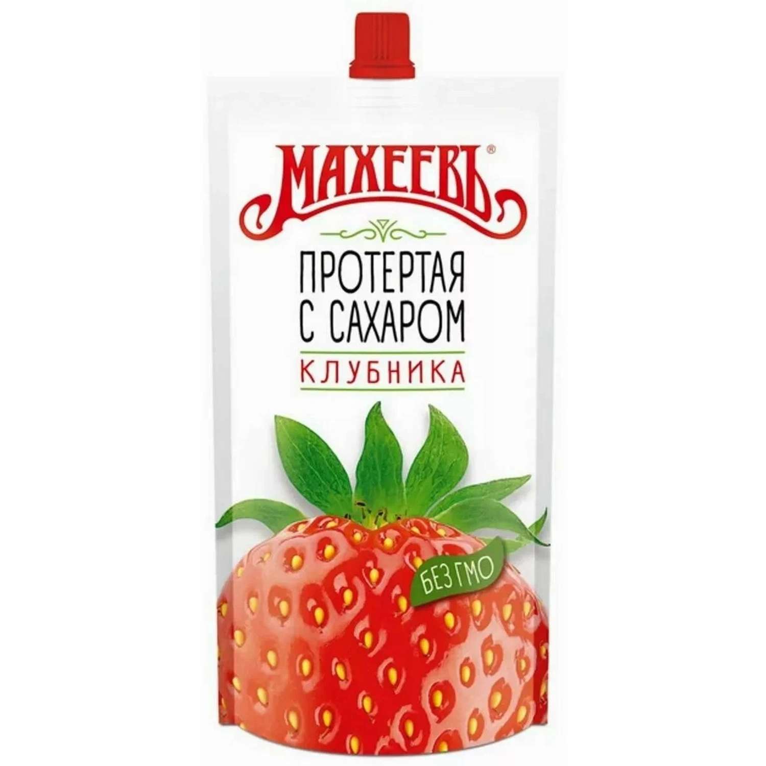 Ягода протертая Махеевъ Клубника 400г дой-пак - фото 1