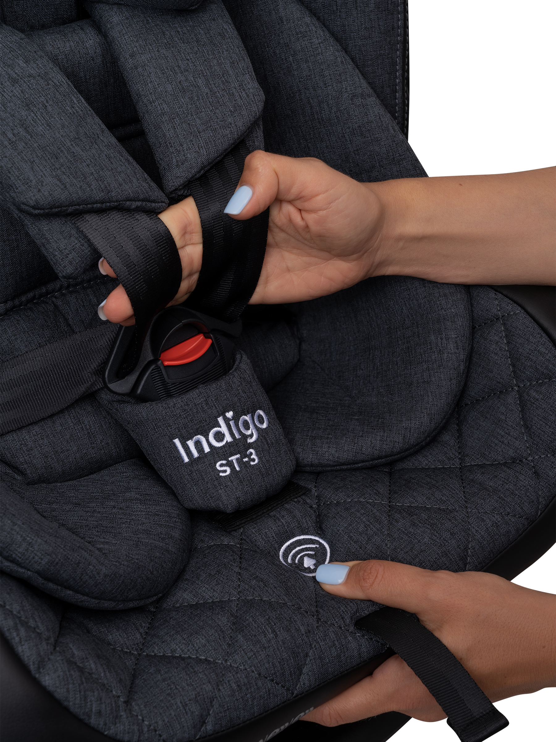 Автокресло Indigo Aero, темно-серый лен Isofix 0+/1/2/3 (0-36 кг) - фото 29