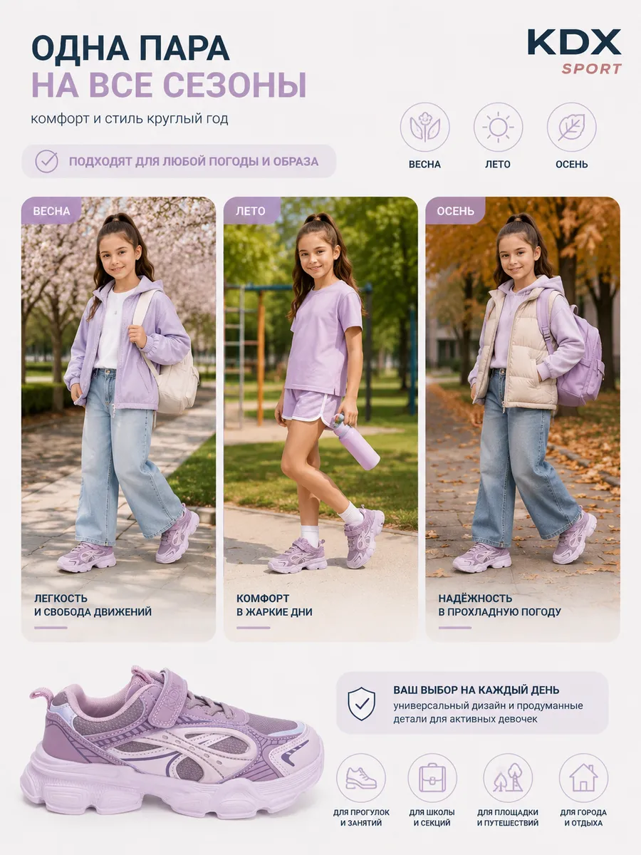 Кроссовки KDX BRTSS-10 lilac - фото 9