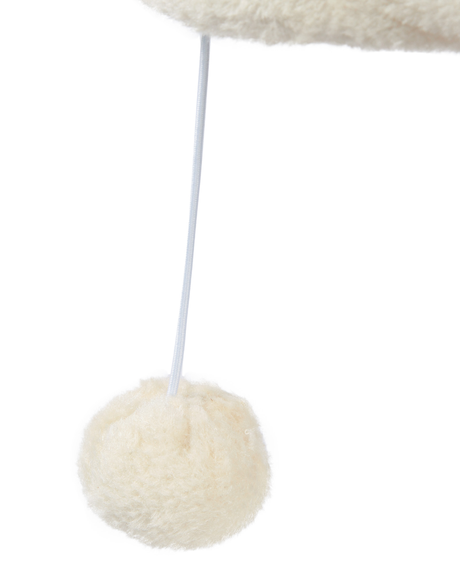 Когтеточка для кошек Barbaks Столбик-сидушка Клевер с игрушкой 30*30*30см - фото 4