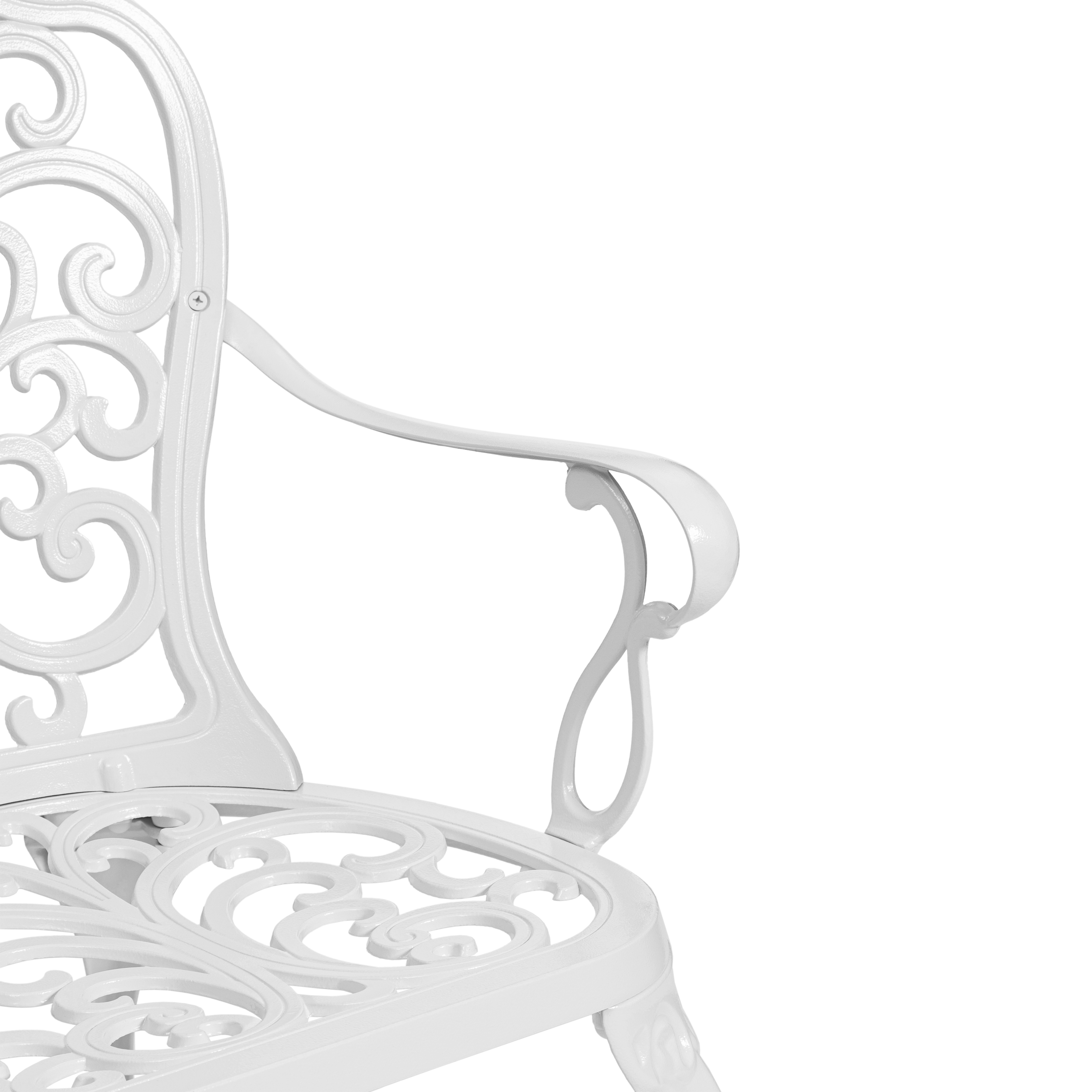 Садовая скамья TETCHAIR Симфония алюминий античный белый - фото 7